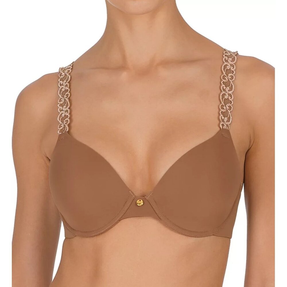🆕 NATORI Pure Luxe Full UW T-Shirt Bra 34G Dulce Light Mocha #732080